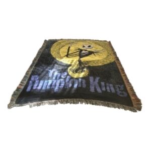 The Pumpkin King Woven Throw Blanket Vintage Rare Nightmare Before Christmas